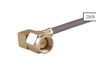 COAXIAL CONNECTOR, SMA, 50 Ohm, Right angle cable plug (male)